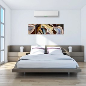Obraz - Abstrakcja głów (170x50 cm)