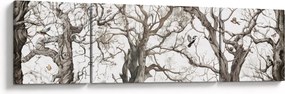 Obraz - Wzór lasu, rysunek (170x50 cm)
