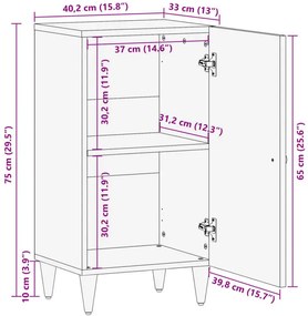 Czarna drewniana szafka stojąca na nóżkach W6-B90