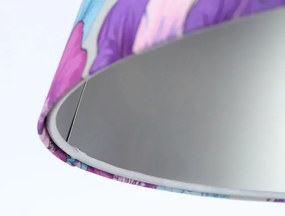 Fioletowa welurowa lampa wisząca w kwiaty - S413 C2-M52