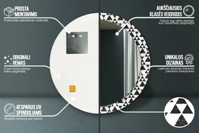 Trójkąty geometria Lustro dekoracyjne okrągłe