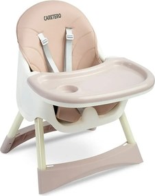 Caretero Krzesełko do karmienia 2w1 Bill różowy, 63 x 75 x 92 cm