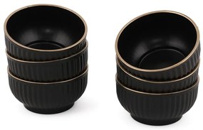 Czarne miski zestaw 6 szt. 0.25 l – Hermia
