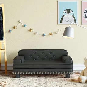 Czarna minimalistyczna kanapa dla dzieci - Nilan