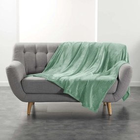 Jasnozielony koc z mikfroflaneli 180x220 cm Flanou – douceur d'intérieur