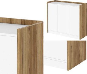 Komoda do biura Smart Hubertus dąb pradawny / biały mat
