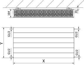 Mexen Line CL33 grzejnik płytowy 600 x 1600 mm, podłączenie boczne, 3521 W, biały - W433L-060-160-00