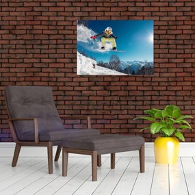 Obraz - Snowboardzista (70x50 cm)