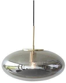 Szara lampa wisząca ze ściemniaczem ze szklanym kloszem ø 40 cm Reflect – Hübsch