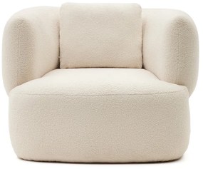 Kremowy fotel z materiału bouclé Martina – Kave Home