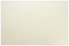 Ręcznie tuftowany dywan reliefowy, 100% wełna – 200 x 290 cm – kolor kość słoniowa – 2100 g/m² – NEORA