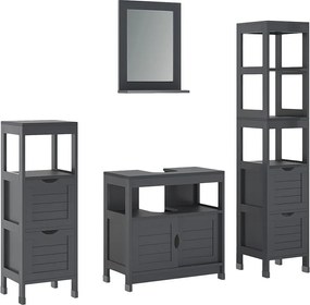 Zestaw mebli łazienkowych szary 60x30x60 vilda