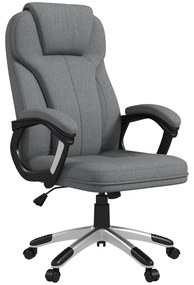 Vinsetto Krzesło biurowe Fotel biurowy Odciążenie stawów regulacja wysokości Funkcja wychylenia 6x75x120cm Szary | Aosom PL