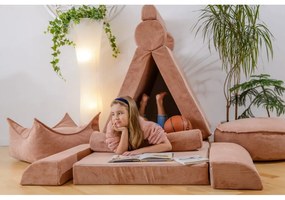 Slimcord sztruksowa sofa dziecięca, beżowa - meowbaby®