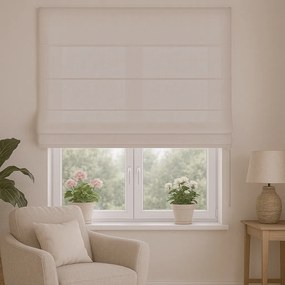 Roleta rzymska welurowa na wymiar Velutto kremowa - do 140 cm