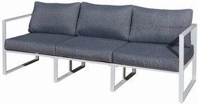 Biała sofa trzyosobowa 204cm aluminiowa na taras