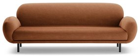 Sofa z materiału bouclé w kolorze terakoty 208 cm Poppy – Micadoni