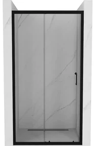 Mexen Apia drzwi prysznicowe rozsuwane 140 cm, transparent, czarne - 845-140-000-70-00
