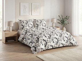 PrzytulneMieszkanie.pl PrzytulneMieszkanie.pl Pościel z bawełny renforcé BERRIES biało-czarna Rozmiar pościeli: 80 x 80 cm | 135 x 200 cm