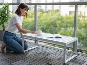 Stolik na balkon MOSTRARE białe aluminium