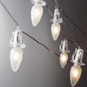 Łańcuch świetlny Szyszka, 20 żarówek LED Filament,przezroczysty kabel, przedłużenie