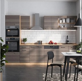 Aneks kuchenny szlachetny szary/złoty dąb 300x46x81.6 r-line