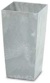 Donica ogrodowa z wkładem Urbi Square Beton Effect 12,6  x 12,6 x 20 cm szary PROSPERPLAST