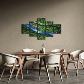 Obraz - Rzeka między górami, Kaukaz, Rosja (125x70 cm)