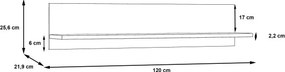 Prosta półka ścienna 120 cm Vankka 03, kolor dąb/biały