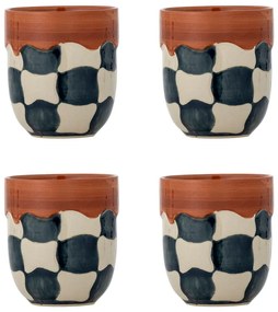 Kamionkowe filiżanki zestaw 4 szt. 375 ml Check – Bloomingville