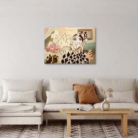 Obraz - Kubizm - harlequin and rose (70x50 cm)