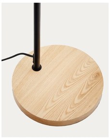 Czarna/w naturalnym kolorze lampa stojąca z metalowym kloszem (wysokość 150 cm) Catlar – Kave Home