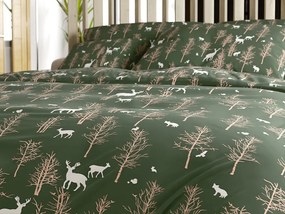 PrzytulneMieszkanie.pl PrzytulneMieszkanie.pl Pościel z mikrofibry OAK DEER ciemnozielony Rozmiar pościeli: 70 x 90 cm | 140 x 200 cm