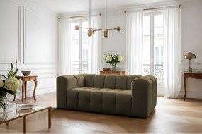 Sofa Baloo, 2-osobowa, do salonu, tkanina Moly, zielony