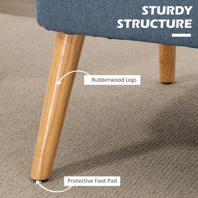 HOMCOM Sofa w wyglądzie lnianym