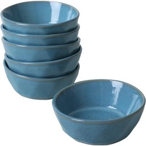 Zestaw 6 misek kamionkowych Facetta 12 cm, turkusowy
