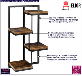 Loftowy wiszący kwietnik E1-W99