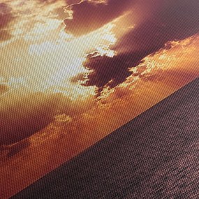 Obraz słońca za chmurami (170x50 cm)