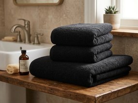 Ręcznik kąpielowy NORIELLE 70x140 cm czarny, 100% bawełna