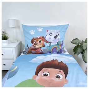 Niebieska bawełniana pościel dziecięca jednoosobowa 140x200 cm Paw Patrol – Jerry Fabrics