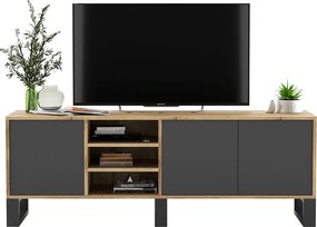 Na tv szafka dąb wotan + grafit S1-E56