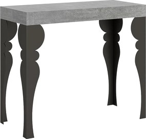 Konsola rozkładana 90x40/300 cm Paxon Cementu rama w kolorze Antracytu