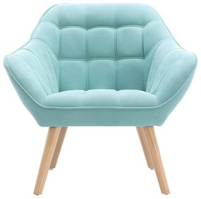 Fotel CASERTA z tkaniny w kolorze turkusowym