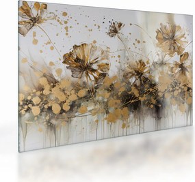 Obraz na szkle - Abstrakcyjny kwiatowy obraz (70x50 cm)