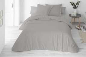 Pościel z mieszanki bawełny i lnu, szary, 220 x 200 cm, 2x 70 x 80 cm