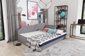 Sofa rozkładana z funkcją spania AGA szara/czarna prawa ELTAP