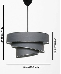 Lampa wisząca Couper - antracyt, srebrny