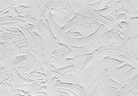 Fototapeta – Białe pociągnięcia pędzlem (196x136 cm)