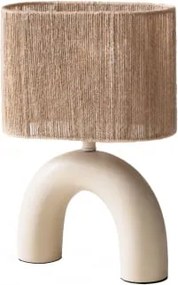 Lampa Stołowa Z Ceramiki Finley Gardenia Biel - Sklum