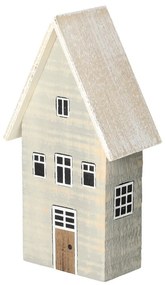 Dekoracja Snow House 19cm white grey